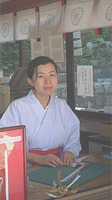 priestess in Akama shrine - shimonoseki
