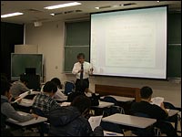 Tetsuo Mitsui - delivering his special lecture at Kyushu University