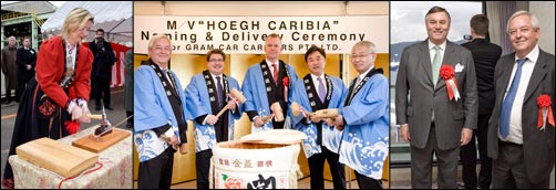 Ceremonies for Hoegh Caribia - Kyokuyo Shipyard