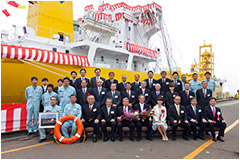 Naming and Delivery Ceremonies for S-510 m.v. Yutaka Maru No.8 - Kyokuyo Shipyard