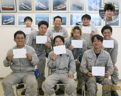 高卒新入社員9名が正式配属されました - 旭洋造船株式会社
